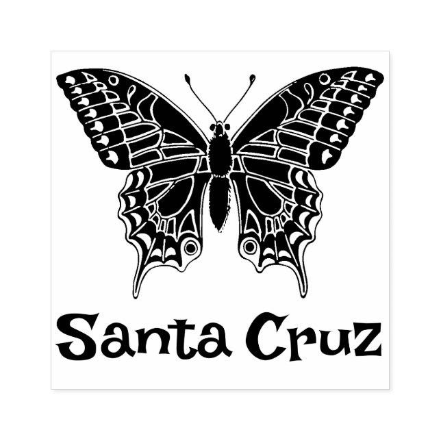 Santa Cruz Butterfly Rubber Frimärke Stämpel (Tryck)