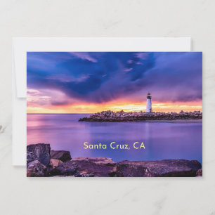 Santa Cruz, CA fyr Julkort
