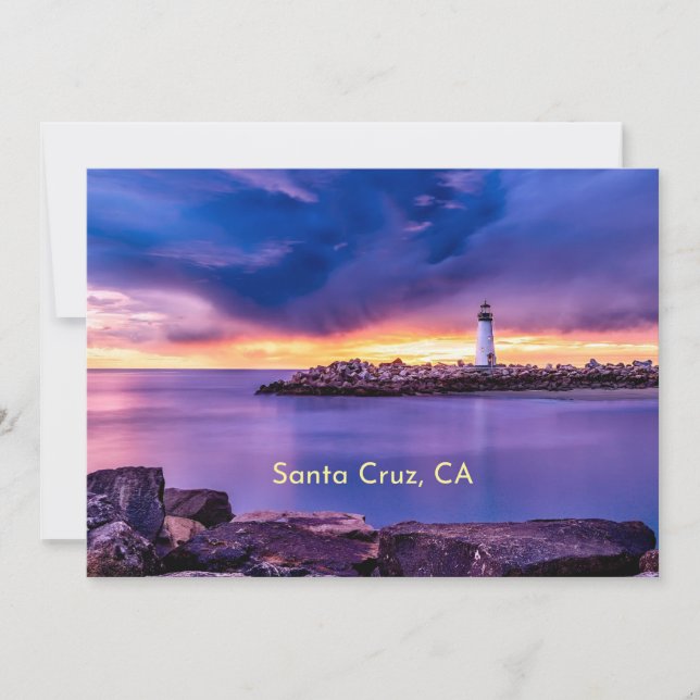 Santa Cruz, CA fyr Julkort (Framsida)