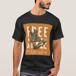 Santa Cruz, Cal Skeleton Skater T-shirt