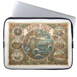 Santa Cruz California Art‑Nouveau Coast Laptop Fodral
