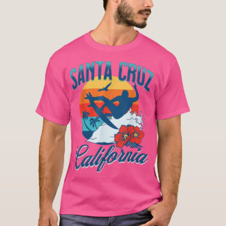 Santa Cruz California Beach Surfa Summer Vacation T Shirt
