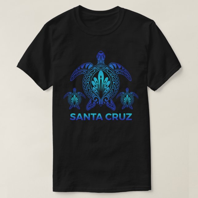 Santa Cruz California CA Ocean Sea Turtle Souvenir T Shirt (Design framsida)