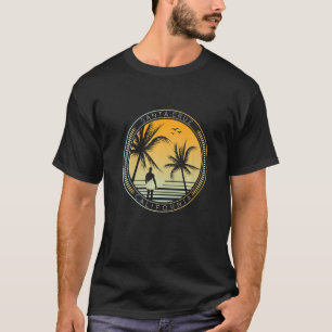 Santa Cruz California Ca Retro Vintage Surfer 6 T Shirt