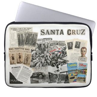 Santa Cruz California Collage – Protestkonst Laptop Fodral