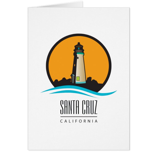 Santa Cruz California fyr Hälsningskort (Framsidan)