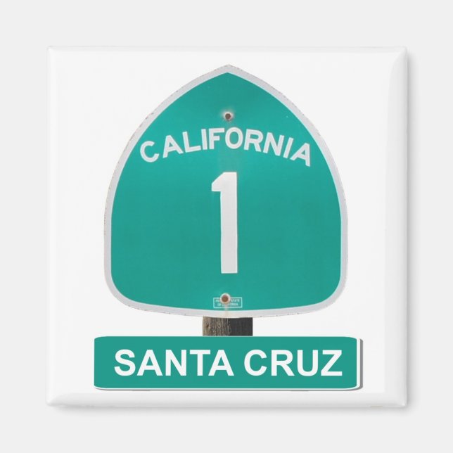 Santa Cruz California Highway 1 Magnet (Framsidan)
