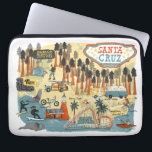 Santa Cruz California Illustrated Karta Laptop Fodral<br><div class="desc">Kolla in den här coolan som illustrerade karta i Santa Cruz,  Kalifornien. Vare sig du är en banasugg eller bara kärlek i den här söta strandstaden,  visa att du är en fläkt med den här bärbara coolan. Och kolla min butik för mer produkter och design.</div>