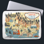 Santa Cruz California Illustrated Karta Laptop Fodral<br><div class="desc">Kolla in den här coolan som illustrerade karta i Santa Cruz,  Kalifornien. Vare sig du är en banasugg eller bara kärlek i den här söta strandstaden,  visa att du är en fläkt med den här bärbara coolan. Och kolla min butik för mer produkter och design.</div>