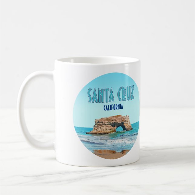 Santa Cruz California Natural Bridges State Beach Kaffemugg (Vänster)