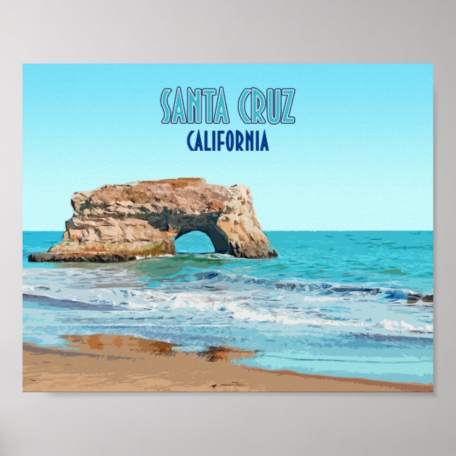Santa Cruz California Natural Bridges State Beach Poster (Framsidan)