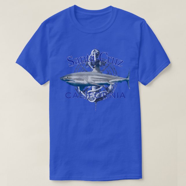 Santa Cruz California Nautical Sailing Boating T Shirt (Design framsida)