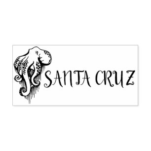 Santa Cruz California Octopus Rubber Frimärke Stämpel