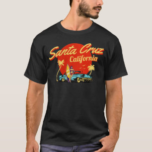 Santa Cruz California Retro Art T Shirt
