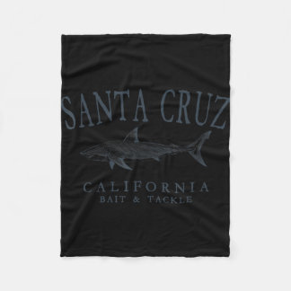 Santa cruz california retro slate art fishing  fleecefilt