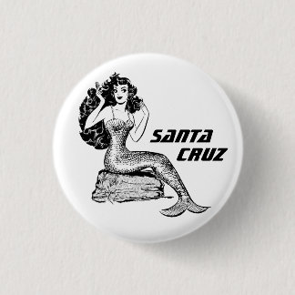 Santa Cruz California Sjöjungfru Pinback Knapp
