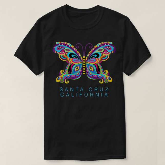 Santa Cruz California Souvenir Butterfly T Shirt (Design framsida)