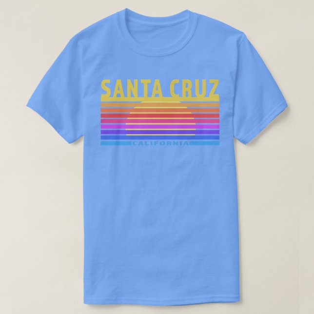 Santa Cruz, California Sunset Sunrise Rainbow Sun  T Shirt (Design framsida)