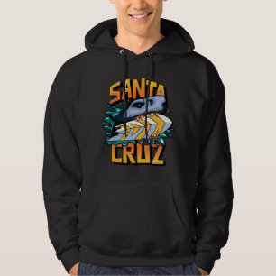 Santa Cruz California Surfa Paradise Graphic Shark Hoodie