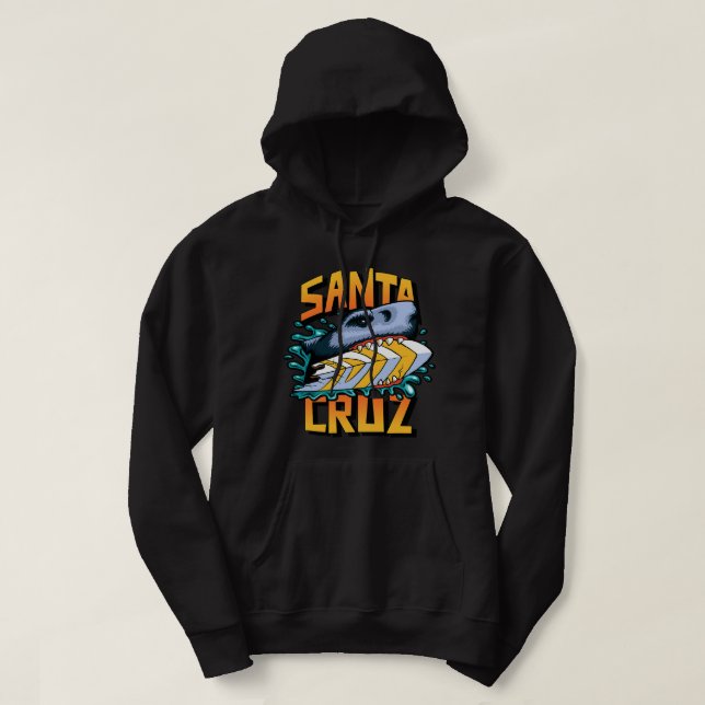 Santa Cruz California Surfa Paradise Graphic Shark Hoodie (Design framsida)