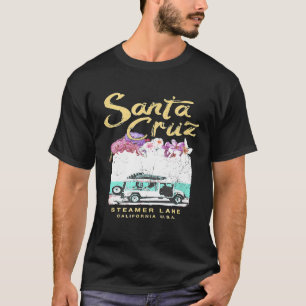 Santa Cruz California Surfa Van Vintage Surfing T Shirt