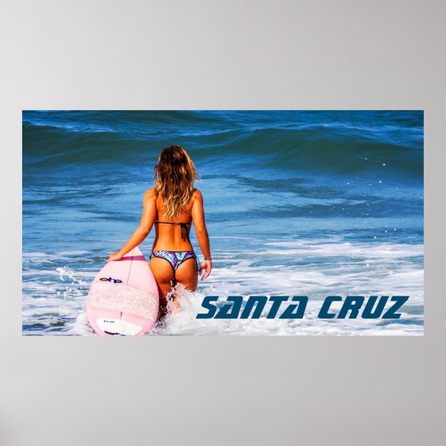 Santa Cruz California Surfer Poster (Framsidan)