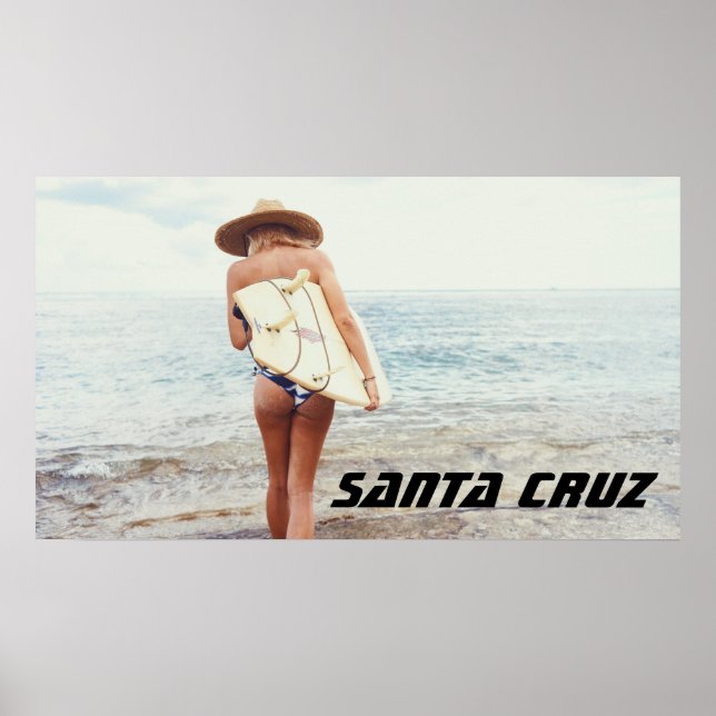 Santa Cruz California Surfer Poster (Framsidan)