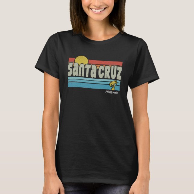 SANTA CRUZ CALIFORNIA SURFING SKATEBOARDING CALI B T SHIRT (Framsida)