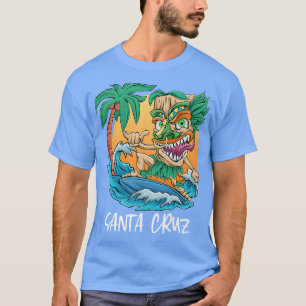 Santa Cruz California Surfing Tiki Beach Vacation T Shirt