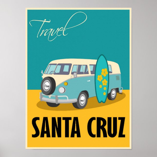 Santa Cruz California Travel Poster (Framsidan)