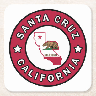 Santa Cruz California Underlägg Papper Kvadrat