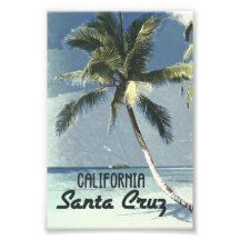 Santa Cruz California Vintage resor Poster Art