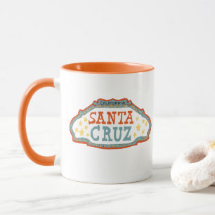 Santa Cruz California Vintage Sign Art Mugg