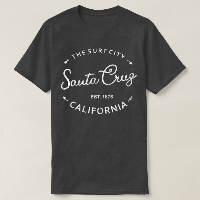 Santa Cruz City Souvenirs Surfa City California De T Shirt (Design framsida)