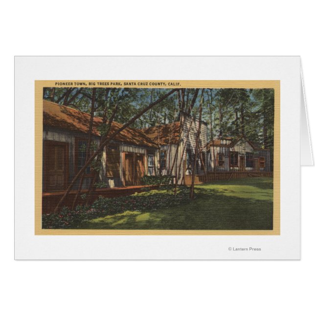 Santa Cruz County, CA - Pioneer Town Hälsningskort (Framsidan Horizontal)