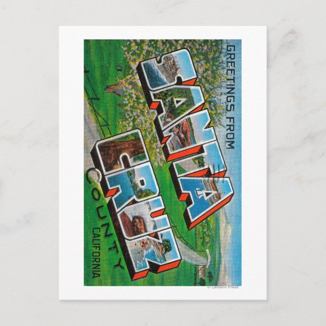 Santa Cruz County, California Vykort (Framsida)