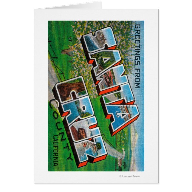 Santa Cruz County, Kalifornien Hälsningskort (Framsidan)