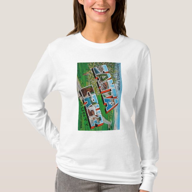 Santa Cruz County Kalifornien T-shirt (Framsida)