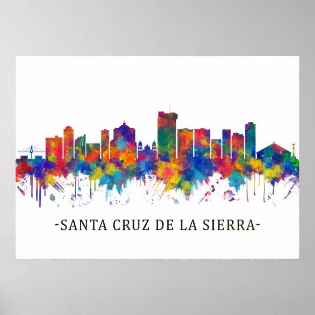 Santa Cruz de la Sierra Bolivia Skyline Poster (Framsidan)