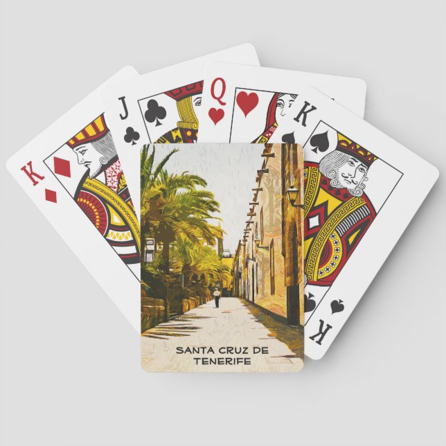 Santa Cruz de Tenerife Oil Paint Casinokort (Baksidan)
