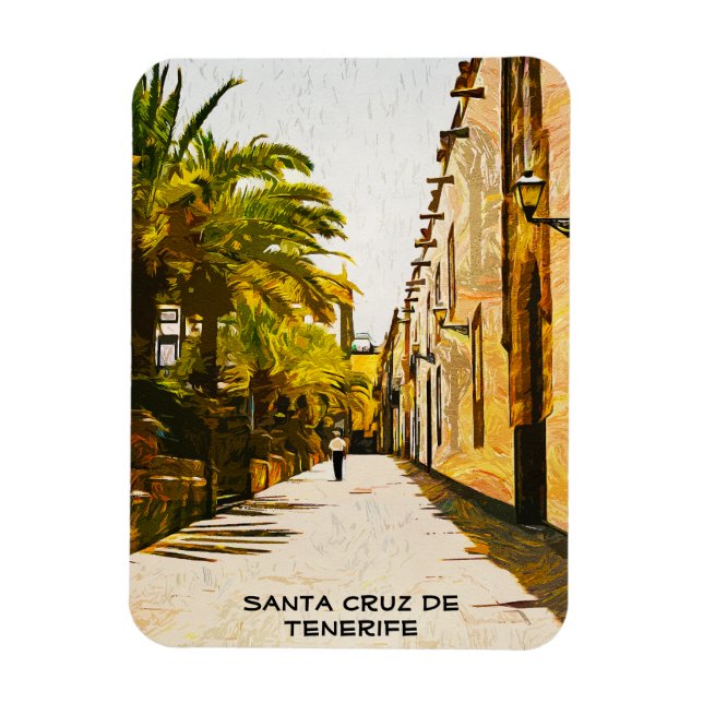 Santa Cruz de Tenerife Oil Paint Magnet (Vertikal)