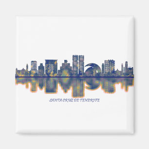 Santa Cruz de Tenerife Skyline Magnet