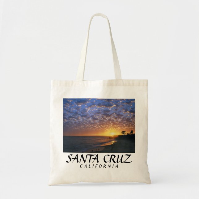 Santa Cruz dess strandsolnedgång Tygkasse (Framsidan)