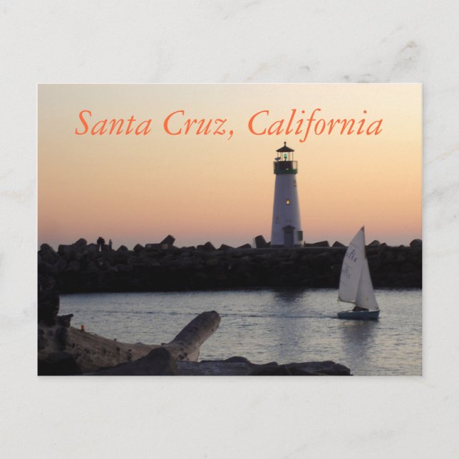 Santa Cruz Harbor California Travel Vykort (Framsida)