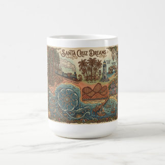 Santa Cruz Kalifornien Drömmar Karta – Levande kus Kaffemugg