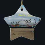 Santa Cruz Kalifornien Julgransprydnad Keramik<br><div class="desc">Santa Cruz CA berg- och dalbana</div>