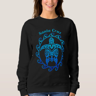 Santa Cruz Kalifornien Ocean Blå Tribal Sköldpadda T Shirt