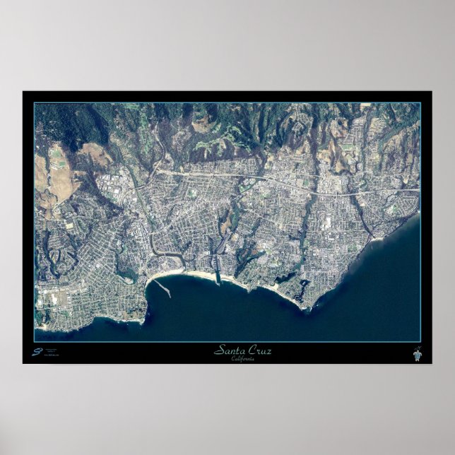 Santa Cruz, Kalifornien satellitposter Poster (Framsidan)