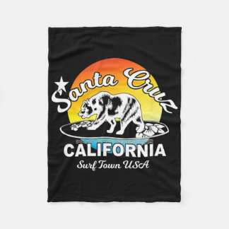 Santa Cruz Kalifornien Surfande Björn Souvenir Fleecefilt