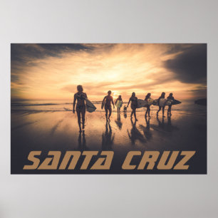 Santa Cruz Kalifornien Surfer flickor Poster